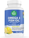 Omega 3 Fish Oil Kosttilskud, maksimal styrke 2400 mg Omega-3, 1440mg Fish Oil, EPA DHA Fedtsyrer, Heart Health, Vision, Eye, Brain, immunforsvar for kvinder & mænd. Naturlig Lemon Flavor, 60 ct (1)