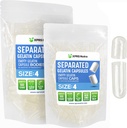 XPRS Nutra Gelatine Størrelse 4 Separated Capsules - 100 Count Clear Small Tomme Kapsler Separated in Bags - DIY Filtable Pille Caps - Størrelse 4 Gel Do- It- Yourself Vitamin og supplement Fyldning
