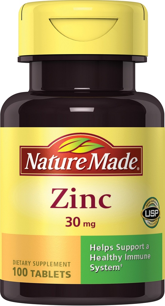 Nature Made Zink 30mg, 100 tabletter (pakke med 6)