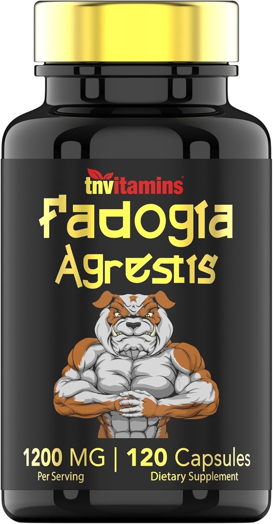 Fadogia Agrestis: 1200mg - 120 Capsules ttesmå 124; Ultra- Potent Fadogia Agrestis Extract Supplement for mænd