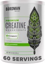 BIRDMAN High- Renhed Creatin Monohydrat Unflavored Powder, Pre- workout, High Performance