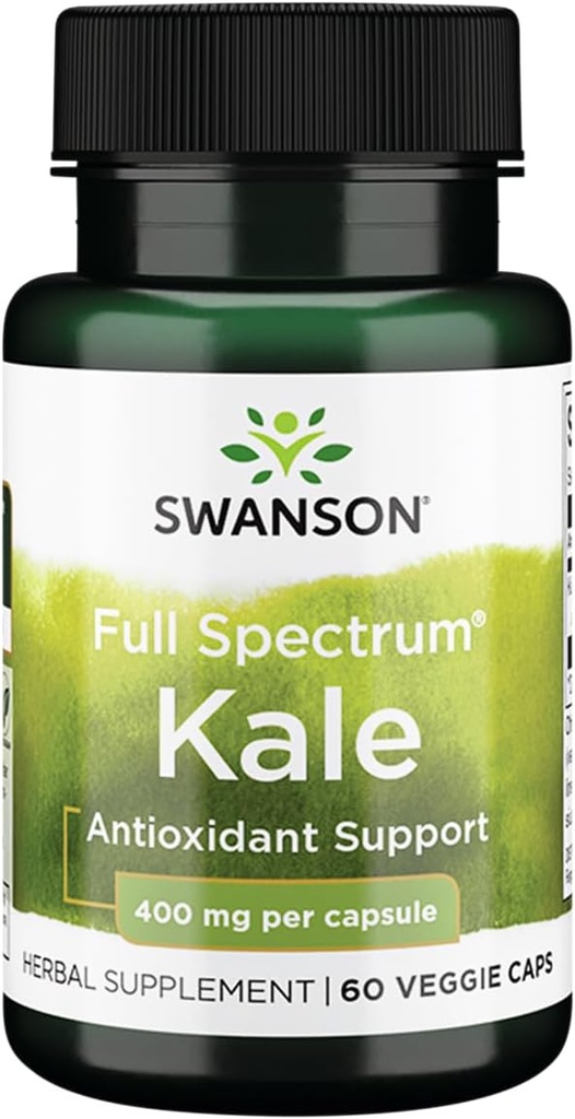 Swanson Fuld Spectrum Kale 400 Milligram 60 Veg kapsler
