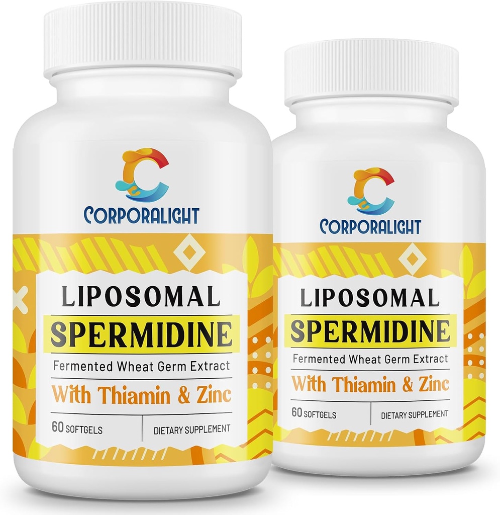 30mg Spermidin Supplement for mænd og kvinder, Høj Absorption, Mere Potent end Spermidine 3HCL - for cellulær fornyelse, Longevity & Kognitiv, Gæret Hvede Germ Extract, Pure & Natural, 120 Softgels