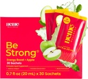 BeMe Vitamin B12 Liquid Shot, BeStrong - Vitamin B 12 Drinkable Liquid Supplement Understøtter Energy Boost, Focus, & Koncentration - Guarana, Taurine, & Collagen Kosttilskud Fremme Inddrivelse (30 Sachets)