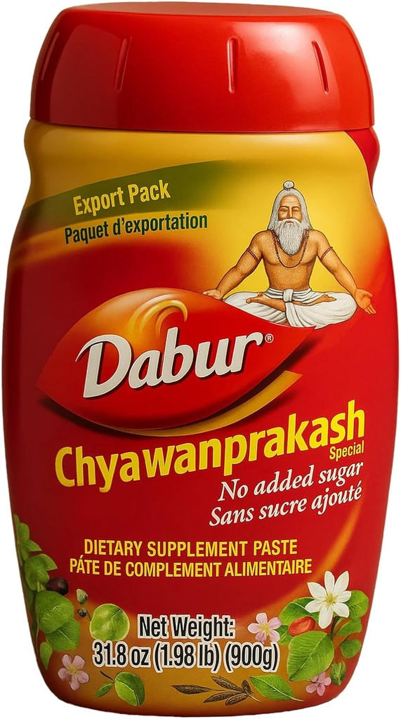 Dabil Chyawanprakash, 900gms - Autentisk Ayurvedic Blend med Amla & 40 urter til naturligt Boost Immunitet, Energize, Revitalize & Styrke din krop - for børn 6 år og derover, pakke af 3