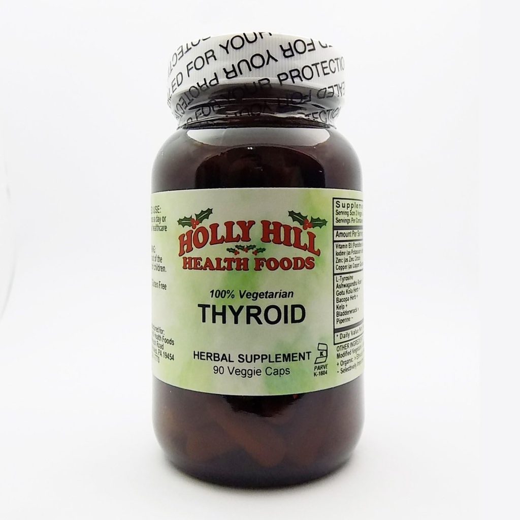 Holly Hill Health Foods, Thyroid, 90 Vegetariske Kapsler