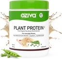 OZiva Organic Plant Protein Powder 124; 500 Gm Yep 124; (30g Vegan Protein - Pea Protein a, Brown Rice Protein & Quinoa, Soy Free) for Everyday Fitness, Øger Immunitet, Unflavored (1.1 LB)