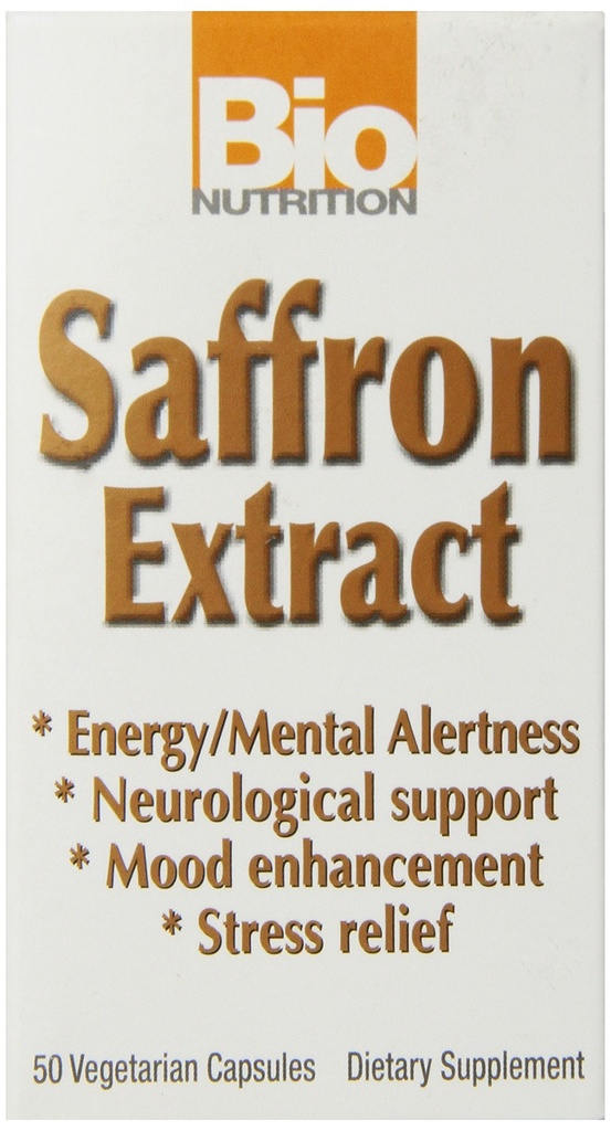 Bio Nutrition Standardized Saffron Vegi- Caps, 50 Greve