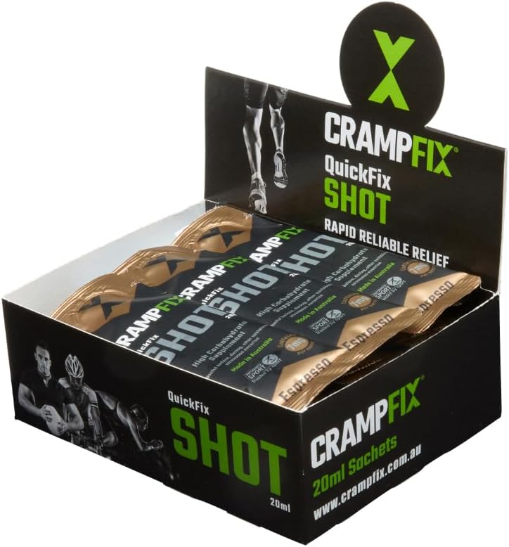 Sports Shot, Prevents og Relieves Muskelkramper i sekunder, Easy Carry Sachets, 15 Pack, All Natural, Espresso med koffein