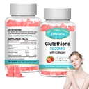 2 Pack Glutathione Collagen Gummies, Collagen Gummies med C-vitamin, Glutathione supplement til kvinder, hår hud negle muskel & fælles, Anti- Aging, Vegan, Sukker fri, Strawberry Flavor, 120 Greve