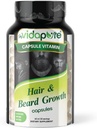 MYVIDAPURE Beard Growth + Herrehud & Nails - 5,000mcg Biotin - Vitamin C, D & B- Complex -Hydrolyzed Collagen Veggie Kapsler - Non- GMO - Gluten- Free