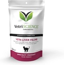 VETRISCIENCE Vetri leverfelin, Chicken Flavor, 120 Chews - Avanceret leverstøtte supplement til katte med mælk tidsel, DMG og Whey Protein Isolate