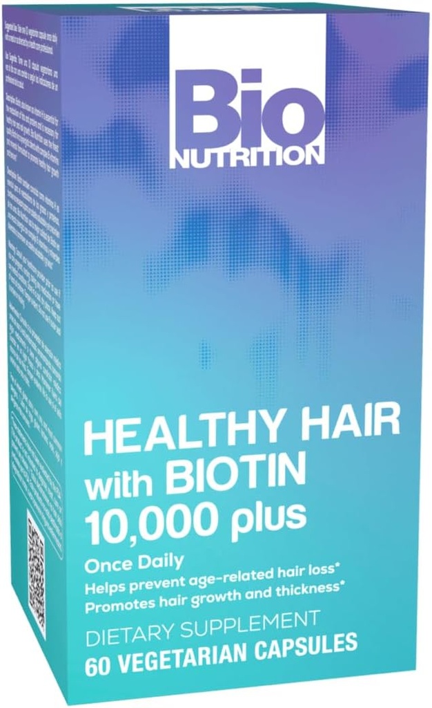 Bio Nutrition Sund hårstøtte med Biotin 60 vegetariske kapsler Budding- 124; stærkere hår