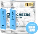 Skål Relief nogensinde 124; Næste morgen Hjælp med Ginger + White Willow Bark 124; Føle sig bedre efter at have drukket • 124; 24 Doser • 124; Ginger, White Willow Bark, L- Theanine, Koffein