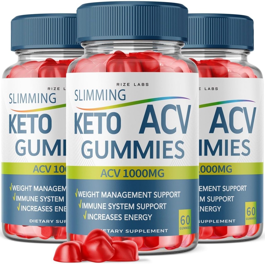 rize laboratorier - Slimming Keto ACV Gummies for Advanced Weight Loss, Slimming Keto Gummies med Apple Cider Vincities, Supplement Hjælper i Reducerende Belly Fat (180 Gummies)