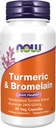Now Foods Supplements, Gurkemeje & Bromelain (Standardized Gurkemeje) med Bromelain 2400 GDU / g, 90 Veg Kapsler