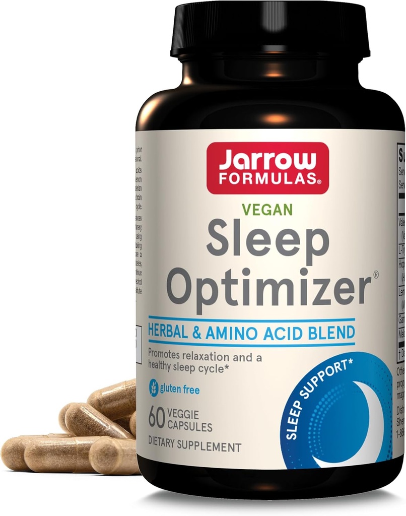 Jarrow Formulas ® Sleep Optimizer, Herbal og Amino Acid Blend, 60 Greve, Op til en 30 dages forsyning
