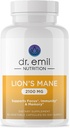 DR. EMIL NUTRITION 2100mg Organic Lions Mane Supplement Kapsler - Fokus, mental Clarity & Cognition - Nootrop Lions Mane Mushroom Supplement med Organic Lions Mane