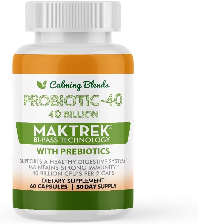 Probiotisk, 40 milliarder CFU, Bi- Pass Levering System for maksimal effektivitet, Hylde Stabil, 60 Vegetabilske kapsler