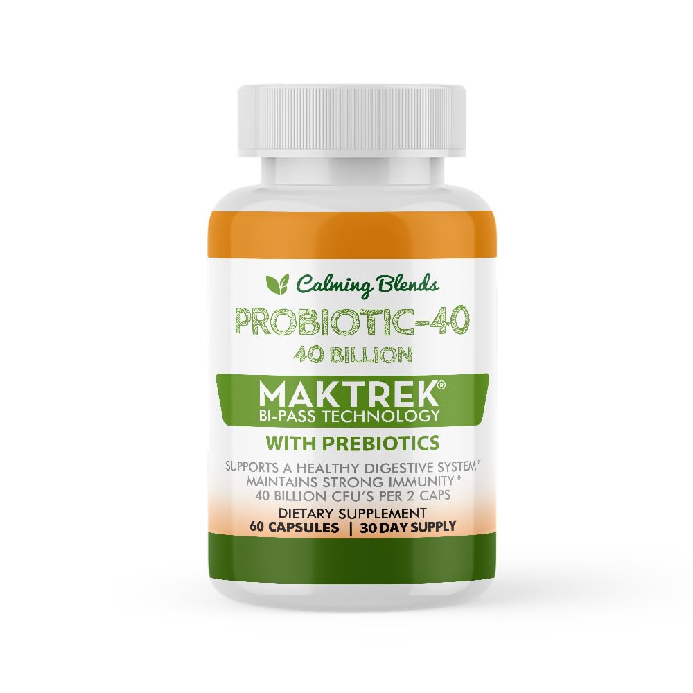 Probiotisk, 40 milliarder CFU, Bi- Pass Levering System for maksimal effektivitet, Hylde Stabil, 60 Vegetabilske kapsler