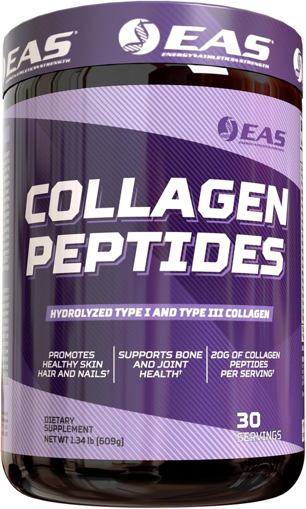 Eksperimentelle og anvendte videnskaber Collagen Peptider Pulver • 124; Hydrolyzed Type I & III • 124; for sundt hår, hud, & Nails • 124; Knogler & fælles sundhed • 124; 20g Collagen Per Servering • 124; 30 Servering (Unflavored)