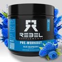 Rebel Kosttilskud ™ Blue Razz Loaded Pre Workout Mex124; Extreme Pumps, Laser Focus, Insane Energy Mex124; 7000mg L- Citrullin, 4000mg Beta Alanine, 1500mg Nitrosigine ®, 350mg Koffein Mex124; 50 Servering
