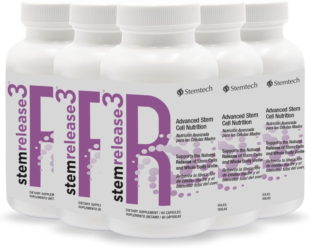 Optimal Renewal with stemrelease3™ 6-Pack - Cutting-Edge Stem Cell Nutrition for Youthful Vitality, Promotes Enhanced Telomere Health - Ignite Your Body's Natural Potential
