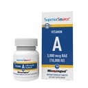 Superior Source Vitamin A 10.000 IE - Eye Care Supplement - understøtter også immunforsvar, hud & ben sundhed - Non- GMO & gluten- fri - 100 micolinguale tabletter