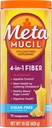 Metamucil 4- in-1 Psyllium Husk Fiber Supplement, Sugar- Free, 72 teskefulde, Orange Flavored, Daglig Fiber Pulver til fordøjelse, lavet med Plant- Based Psyllium Husk Fiber