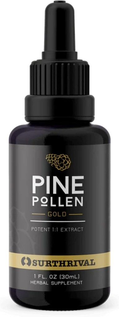 Surthrival: Pine Pollen Gold Extract (1 fl oz), Wild Hartered, Energy Restoration