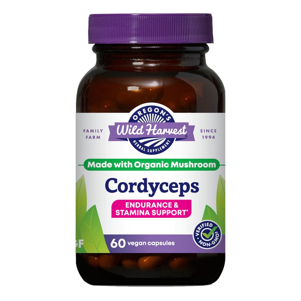 Oregon 's Wild Harvest Cordyceps Organic Mushroom Herbal Supplement (Freeze- Tørret)