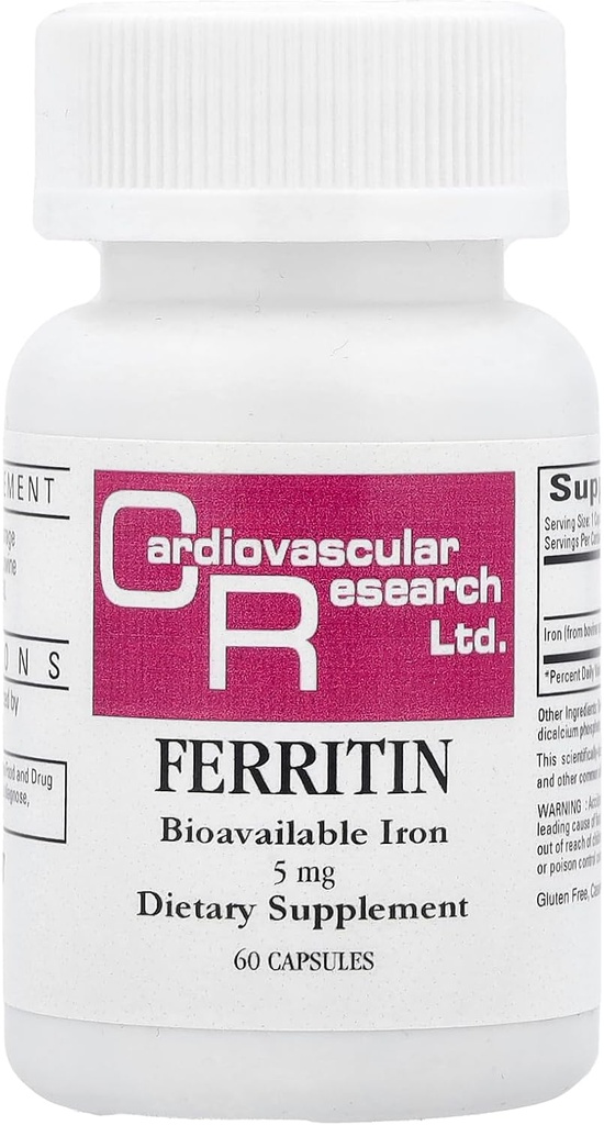 Kardiovaskulær forskning Ferritin kapsler, 60 Tælling