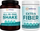Reignite Wellness af JJ Virgin Vanilla Paleo-Inspireret All- in- One Shake og ekstra fiber pulver supplement