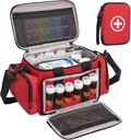 Medicinske opbevaring taske, Pill flaske Organizer med transportabel lille Pouch, Medicin flaske Organizer tomme med skulderrem til Home Storage og Rejser