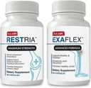 N-Labs Joint Support & Sleep Aid Combo - ExaFlex med Boswellia Extract og Bromelain til Joint Support + Restria med Lanconone Herbal Blend og Sleep Formel for Nighttime Afslapning