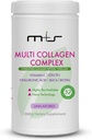 M + S Multi Collagen Complex - hydrolyseret collagen peptider, type I, II, III for hud, hår, negle og joints - med C-vitamin, hyaluronsyre, Keratin, biotin og silica (uden smag)