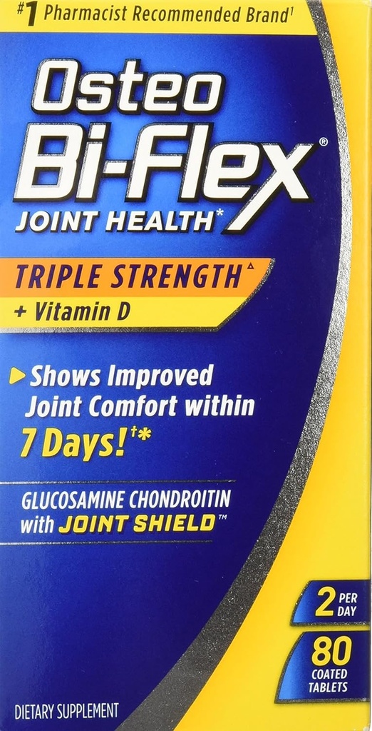 Osteo BiFlex Triple Strength Glucosamin Chondroitin Joint Shield med D-vitamin, 80 Greve