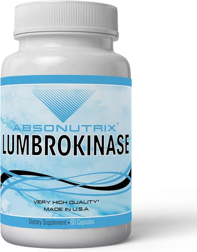 Absonutrix Lumbrokinase 40 mg 60 vegetabilske kapsler understøtter sundt hjerte Alle naturlige Made i USA