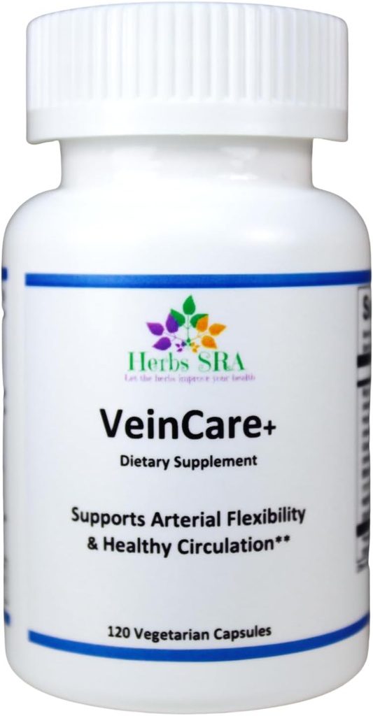 VeinCare Herbal Supplement - Naturlig støtte til sunde Veins - Rutin, Horse Chestnut, Grape Seed, Bilberry, Natokinase - fremmer Optimal Vein funktion