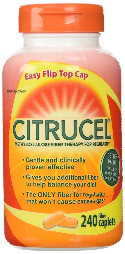 Citrucel Fiber terapi for regelmæssighed 500 mg - 240 kapsler