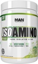 MAN Sports ISO Amino Pure Isolated BCAA Powder 270 Grams - Mountain Mist - Vegetarisk Formel 2: 1: 1 Ratio - Naturlige ingredienser - Ingen Fillers, Ingen kunstige farver - Lean Muscle Building Supplement