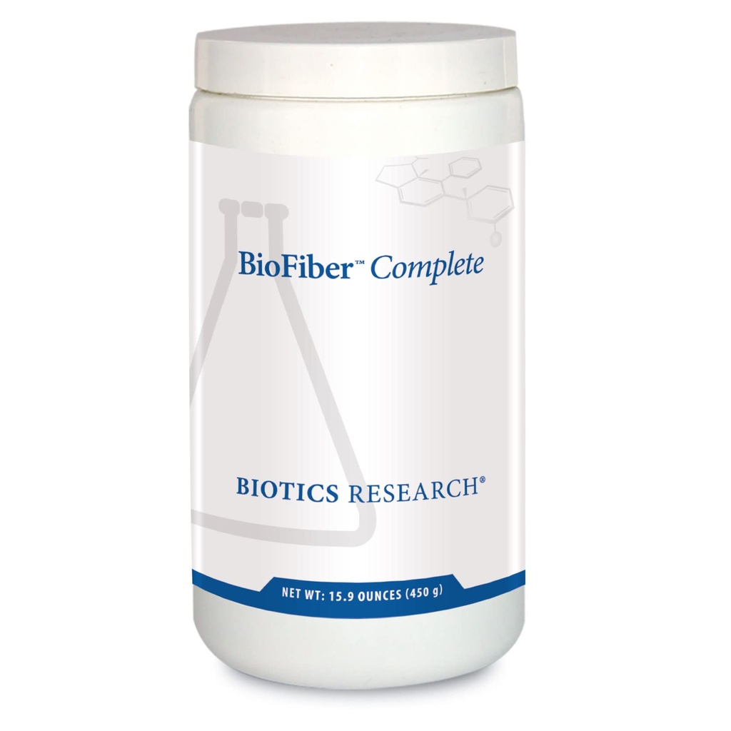 Biotics Research BioFiber Complete - 10 hele fødevarefibre (Organic & Non- GMO), 5g fibre Per Serving, Easy- to- Mix Powder, Prebiotic Gut Support 15.9 Oz
