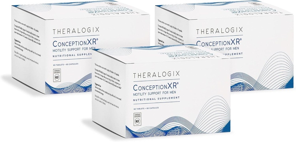 Theralogix ConceptionXR Motilitet Support Formel - Mænds Preconsion Vitaminer for Fertilitet Support - Mandlig Fertilitet Kosttilskud til Sperm Sundhed * - NSF Certified, 360 Greve (90- Day Supply)