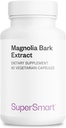 Supersmart - Magnolia Bark Extract (Max Strength) 300mg per dag - 90% Honokiol & Magnolol - Magnolia Bark Supplement124; Non- GMO & Gluten Free - 60 vegetariske kapsler