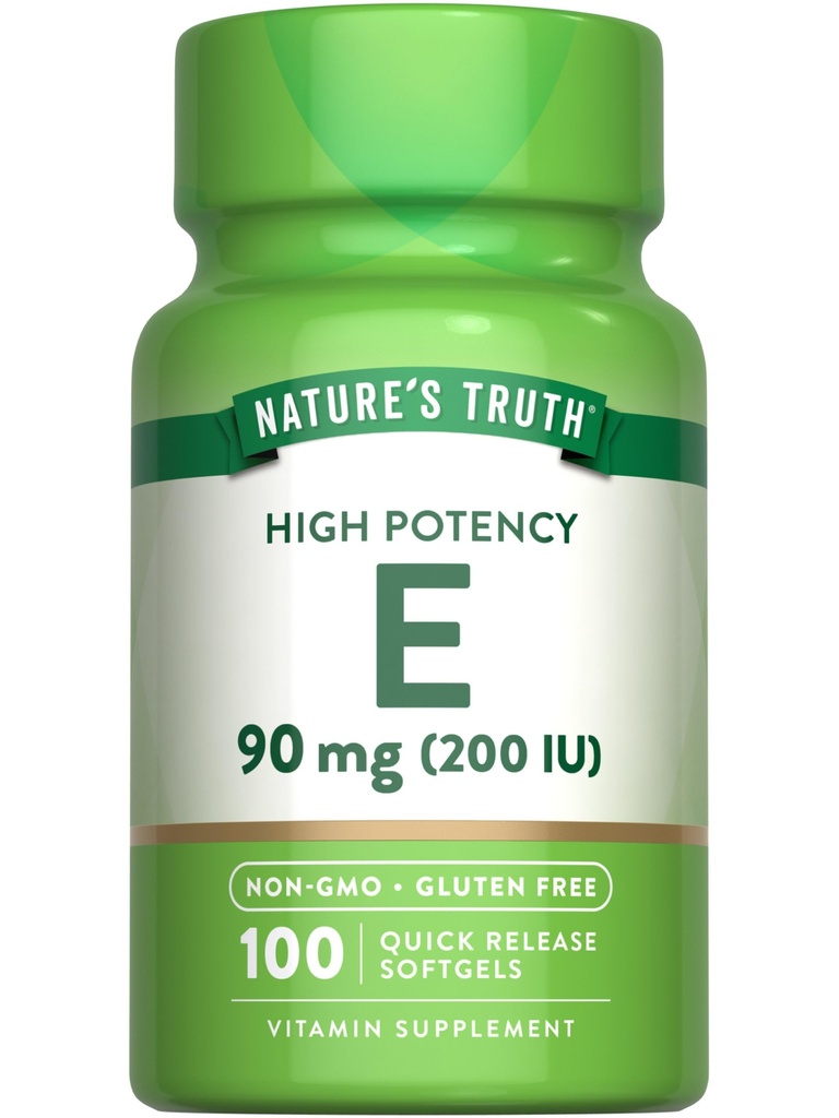 Nature 's Truth Vitamin E Softgels against 124; 200 IE against 124; 100 Softgels against 124; Non- GMO & Gluten Free Supplement