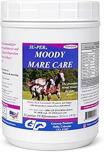 SU- PER Moody Mare Care Powder - Herbal Blend for Balance & Normal Opførsel i Heste - 2,5 lbs (2 Pack)