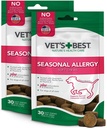 Vet 's Bedste Sæsonallergi Soft Chew Hundetillæg # 124; Lindrer hunde hud irritation På grund af Sæsonallergi # 124; Opretholde Histaminniveauer # 124; 50 tyggetabletter, 30 Greve (Pack of 2)