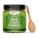 Pure Neem blade pulver naturlige løsning til pletfri klar hud & silkehår, Ideel til ansigt pakker, hårpleje, og pigmentering støtte med Wooden Spoon - 200g Budding- 124; 7.04 Oz
