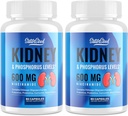 Nyretilskud - Nyrerensning Detox med 600 mg Niacinamid & Chitosan Oligosaccharides - Phosphorus- Bevidsthedsformel - Vegetariske kapsler til voksne - 2 flasker