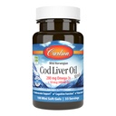 Carlson - Cod Liver Oil Minis, 280 mg Omega- 3s + Vitamin A & D3, Heart Support & Cognitive Function, Vision Health, 100 Mini Softgels